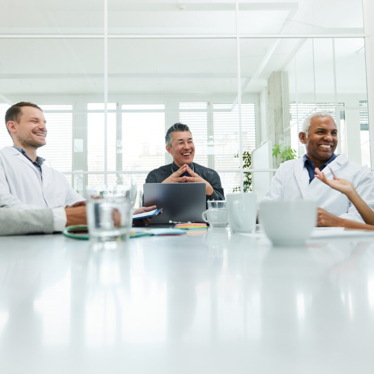 happy doctors in a room