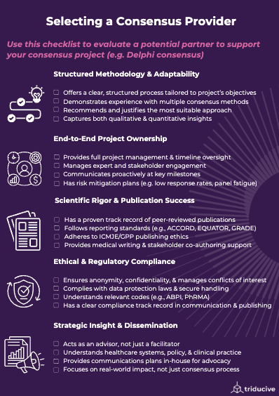 Selecting a consensus company